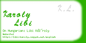 karoly libi business card